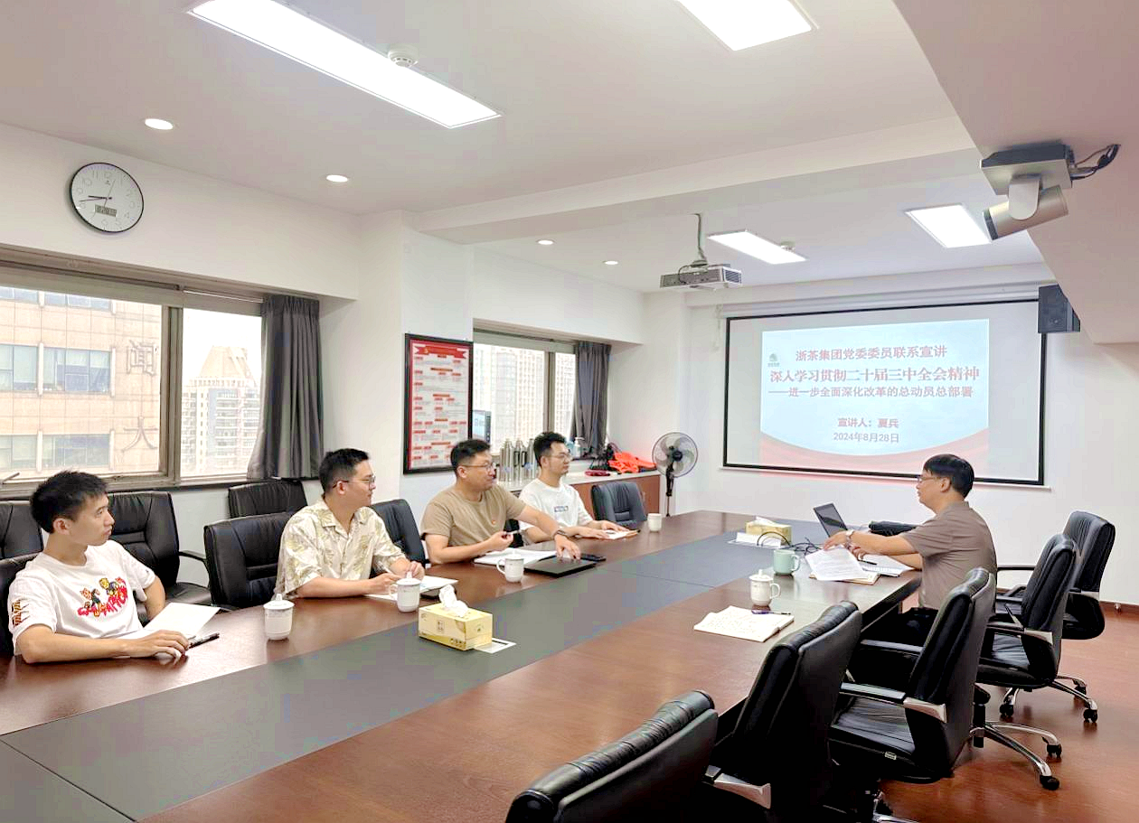 浙茶集团财务部党支部认真开展学习党的二十届三中全会精神宣讲活动